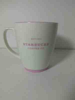 Starbucks Coffee Co Est 1971 Abbey White HOLIDAY RED Trim LARGE 2007 18 oz Mug - Sold on eBay Nov, 16th 2019 for $18.99