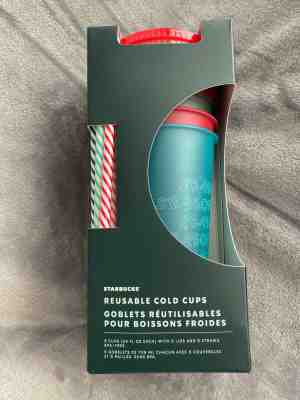 Starbucks 2019 Holiday Christmas Reusable Cold Cups Venti BRAND NEW SEALED XMAS - Sold on eBay Nov, 16th 2019 for $18.45