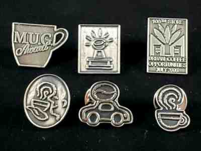 Starbucks Vintage Collectible Pins Set of 6 Coffee Master  - Sold on eBay Nov, 16th 2019 for $15.40