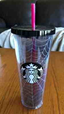 New 2019 Starbucks Halloween SPIDERWEB 24 Oz Tumbler - Sold on eBay Nov, 16th 2019 for $25.00