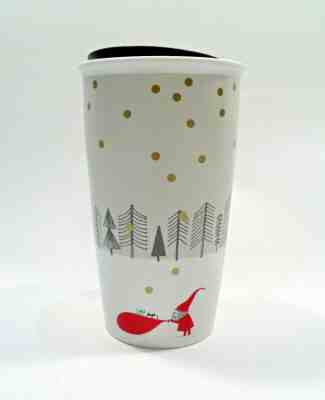 Starbucks 2018 Holiday Santa Double Wall 12oz Ceramic Traveler Tumbler NEW - Sold on eBay Nov, 16th 2019 for $15.00