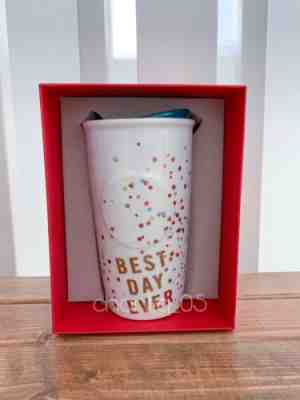 Starbucks 2015 Best Day Ever Ceramic Travel Tumbler Mug 12oz New in Red Box! - Sold on eBay Nov, 16th 2019 for $32.99