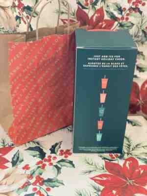 Starbucks 2019 Holiday Christmas Reusable Cold Cups With Straws 24oz 5 Pack NIB - Sold on eBay Nov, 16th 2019 for $19.00
