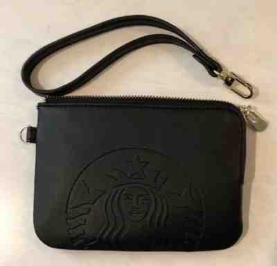 Starbucks THAILAND Leather Siren Logo Small Purse Wallet With Strap BLACK - Sold on eBay Nov, 16th 2019 for $24.99