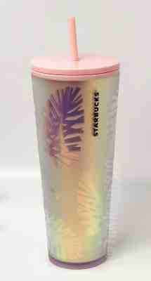 NEW Starbucks 2019 Holiday RARE Pink Pine Cone Tumbler Iridescent Rainbow Matte - Sold on eBay Nov, 16th 2019 for $37.95