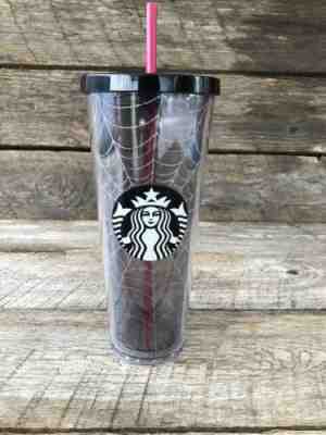 Starbucks Halloween 2019 Tumbler Glitter Spiderweb 24oz Limited Edition new - Sold on eBay Nov, 16th 2019 for $31.19