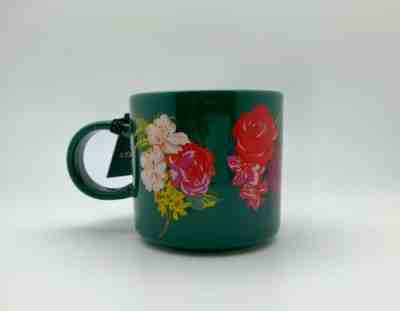 NEW Starbucks Ban.do Mug Cup Holiday 2018 Ceramic Green Floral 12oz Bando Rose - Sold on eBay Nov, 16th 2019 for $16.00