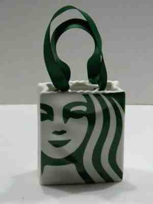 NEW Starbucks Christmas Ornament  Ceramic Tote Bag ** 2019 ** FREE SHIPPING ** - Sold on eBay Nov, 16th 2019 for $17.99