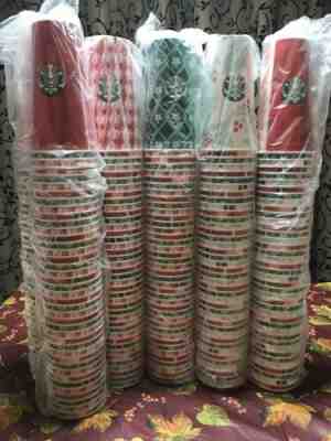 240 NEW Starbucks Holiday Christmas Disposable Paper Cups Sealed Sleeve 16oz - Sold on eBay Nov, 16th 2019 for $36.00