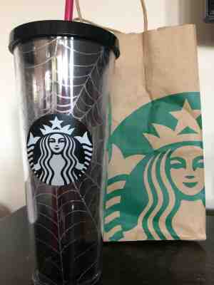 NEW Starbucks spiderweb Halloween tumbler  - Sold on eBay Nov, 16th 2019 for $26.00