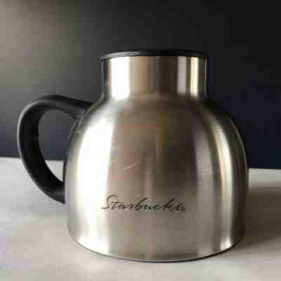 Starbucks Stainless Steel Chubby Coffee Mug Lid 16 oz With lid & Skid Proof Base - Sold on eBay Nov, 16th 2019 for $19.99
