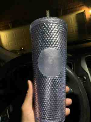 Winter Holiday Starbucks 2019 Venti Bling Platinum Studded Cold Cup Tumbler - Sold on eBay Nov, 16th 2019 for $26.00