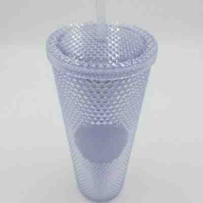 Starbucks Bling Platinum Studded Cold Cup Tumbler 24oz - Holiday 2019 - Silver - Sold on eBay Nov, 16th 2019 for $39.98