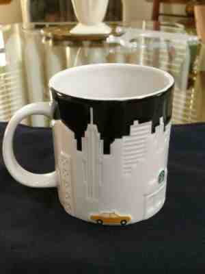 2010 NEW YORK CITY Taxi Skyline Starbucks Ceramic Coffee Mug 20oz - Sold on eBay Nov, 16th 2019 for $30.00