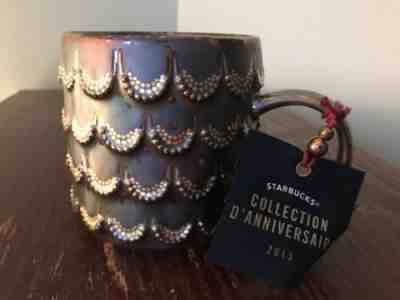 Starbucks 2015 Anniversary Siren Mermaid Golden Scales Coffee Mug 10 fl oz  - Sold on eBay Nov, 16th 2019 for $26.75