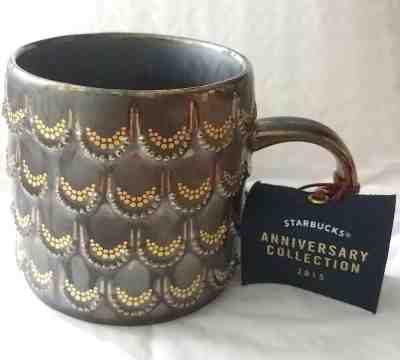 Starbucks 2015 Golden Scales Anniversary Collection Coffee Mug 10 oz  - Sold on eBay Nov, 16th 2019 for $21.49