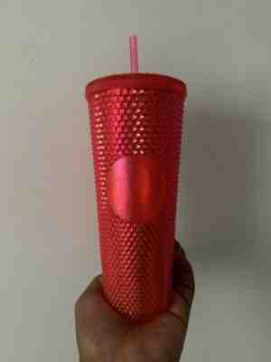 STARBUCKS Neon Pink Studded (Diamond) Tumbler WINTER HOLIDAY CUP 2019 24oz. NEW - Sold on eBay Nov, 16th 2019 for $15.00