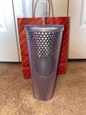 NEW Starbucks Venti Platinum Silver Stud Tumbler Cup 2019 Holiday Christmas  - Sold on eBay Nov, 16th 2019 for $20.00