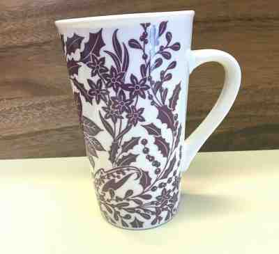 Rare 2017 STARBUCKS Holiday 18 oz Mug with Beautiful Purple Design, Ivy, Holly - Sold on eBay Nov, 16th 2019 for $25.00