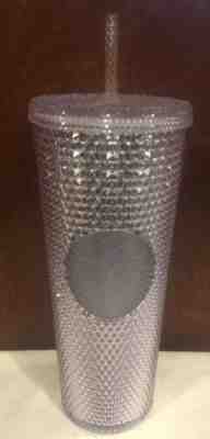 Starbucks 2019 Bling Platinum Studded Cold Cup Tumbler Silver New Winter Holiday - Sold on eBay Nov, 16th 2019 for $32.99