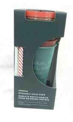 New Starbucks 2019 Holiday Reusable Cold Cups Straws Set Of 5 Christmas Winter - Sold on eBay Nov, 15th 2019 for $20.50