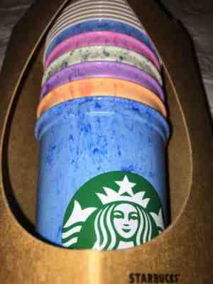 Starbucks Marble Reusable Hot Cups 6 NEW Variety Colors Drink Cup Lids Unopened - Sold on eBay Nov, 15th 2019 for $29.98