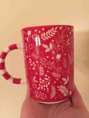 Starbucks 2018 Christmas Holiday Mug (NEW) Red Decorative Candy Cane Handle - Sold on eBay Nov, 15th 2019 for $17.99