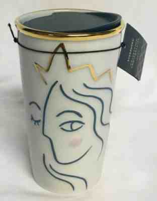 Starbucks 2017 Crowned Siren Anniversary Collection White Double Wall Travel Mug - Sold on eBay Nov, 15th 2019 for $24.99