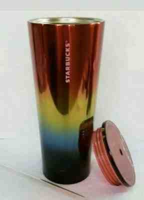 NWT Starbucks Summer 2019 Iridescent Pride Rainbow Tumbler Venti 24oz Metal - - Sold on eBay Nov, 15th 2019 for $39.00