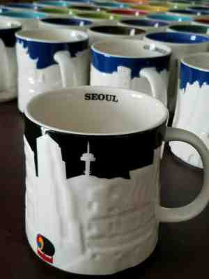 rare mugs Starbucks 2012 SEOUL Skyline City Relief Collector Series 16oz mug SKU - Sold on eBay Nov, 15th 2019 for $68.95