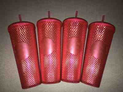 New Limited Edition Starbucks Holiday Studded Tumbler 24oz. W/Straw Venti Pink - Sold on eBay Nov, 15th 2019 for $28.00