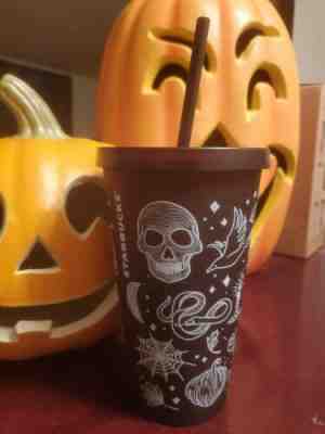Starbucks Halloween 2019 Skull 16 Oz Tumbler Cup Purple Black NEW Hard To Find - Sold on eBay Nov, 19th 2019 for $44.99