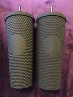 Two Starbucks Matte Black Studded Tumbler - Sold on eBay Nov, 19th 2019 for $122.50