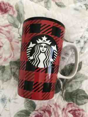 Starbucks 2014 16 Oz  Holiday Edition Buffalo Plaid Coffee Mug - Sold on eBay Nov, 19th 2019 for $21.00
