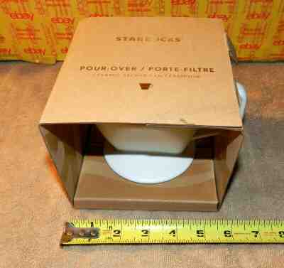 STARBUCKS Coffee Pour Over Top White Porcelain Cone Drip Filter Holder #4 2016 - Sold on eBay Nov, 19th 2019 for $28.80