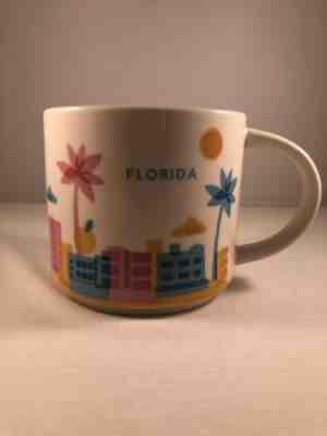 Starbucks Florida YAH You Are Here Collection Ceramic Coffee Mug Cup 14 Oz 2015 - Sold on eBay Nov, 19th 2019 for $16.00