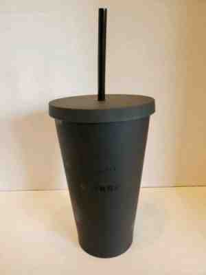 Starbucks Matte Black Tumbler Cold Cup 16oz Grande Mug 2017 Collection - Sold on eBay Nov, 19th 2019 for $16.99