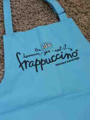 Rare Starbucks Light Blue Frappuccino Promo Apron, Collectible Good Condition  - Sold on eBay Nov, 19th 2019 for $40.00