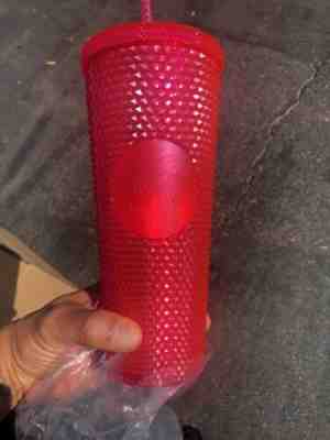 NEW STARBUCKS 2019 Neon Pink Studded Cold Cup Tumbler WINTER HOLIDAY 24 oz - Sold on eBay Nov, 19th 2019 for $18.50