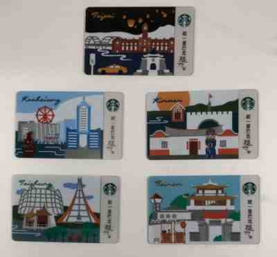 Starbucks Taiwan City Card SET (5 COMPLETE CITY INCLUDING KINMEN!) LIMITED - Sold on eBay Nov, 19th 2019 for $40.00