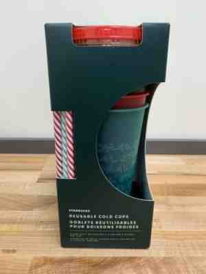 Starbucks 2019 Holiday Christmas Reusable Cold Cups With Straws 24oz 5 Pack NIB - Sold on eBay Nov, 19th 2019 for $24.99