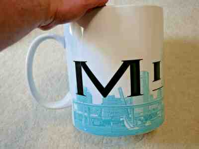 Starbucks 2002 Mug GIANT MIAMI Skyline Series One "Gateway to the America's"! - Sold on eBay Nov, 19th 2019 for $399.97