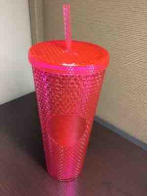 NEW STARBUCKS 2019 Neon Pink Studded Cold Cup Tumbler Christmas HOLIDAY On Hand - Sold on eBay Nov, 19th 2019 for $31.99