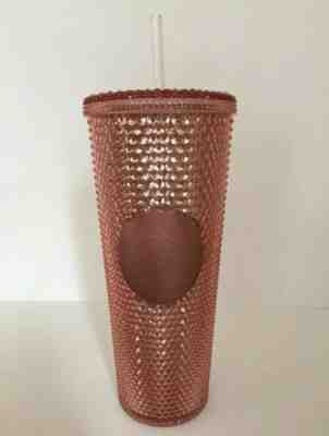 Starbucks Venti RoseGold Tumbler Jewel Studded Cold Cup 24 oz - Sold on eBay Nov, 19th 2019 for $48.99