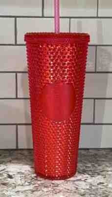 STARBUCKS 2019 Neon Pink Studded Cold Cup Tumbler WINTER HOLIDAY 24 oz - Sold on eBay Nov, 19th 2019 for $59.99