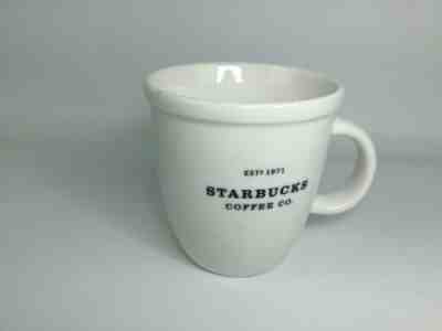Starbucks Est 1971 Large Mug White Black Letters 2001 Barista Coffee Cup - Sold on eBay Nov, 19th 2019 for $19.99