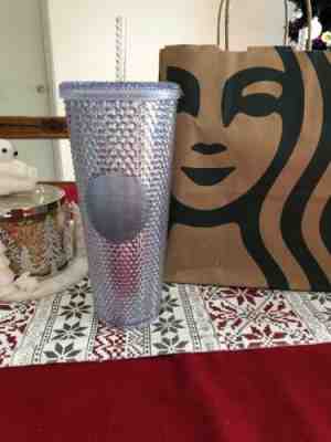 Starbucks Platinum Iridescent Studded Cold Cup Tumbler 2019 Holiday - Sold on eBay Nov, 19th 2019 for $15.70
