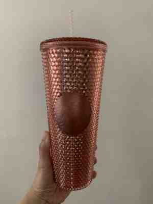 NEW Starbucks Venti Tumbler Summer 2019 IRIDESCENT JEWELED 24oz Rose Gold Pink - Sold on eBay Nov, 19th 2019 for $50.00