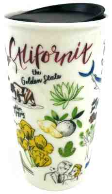 Starbucks 2016 California Golden State Ceramic Tumbler Travel Mug 10 oz. Ceramic - Sold on eBay Nov, 19th 2019 for $29.89