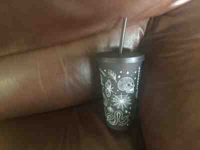 Starbucks Halloween 2019 Skull 16 Oz Tumbler Cup Purple/Black Spider Web RARE - Sold on eBay Nov, 19th 2019 for $48.99